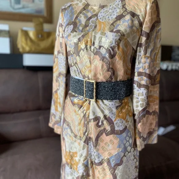 CHANEL vintage tweed and leather wide waist belt - Picture 9 of 16